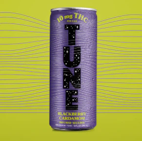 Tune | Edibles | Drink | Blackberry Cardamom | 12oz Seltzer | 10mg THC |