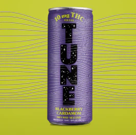 Tune - Tune | Edibles | Drink | Blackberry Cardamom | 12oz Seltzer | 10mg THC | Main Image