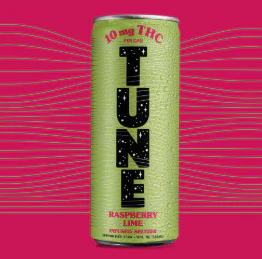 Tune - Tune | Edibles | Raspberry Lime | 12oz Seltzer | 10mg THC | Main Image