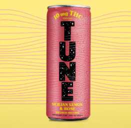 Tune - Tune | Edibles | Drink | Sicilian Lemon and Rose | 12oz Seltzer | 10mg THC | Main Image