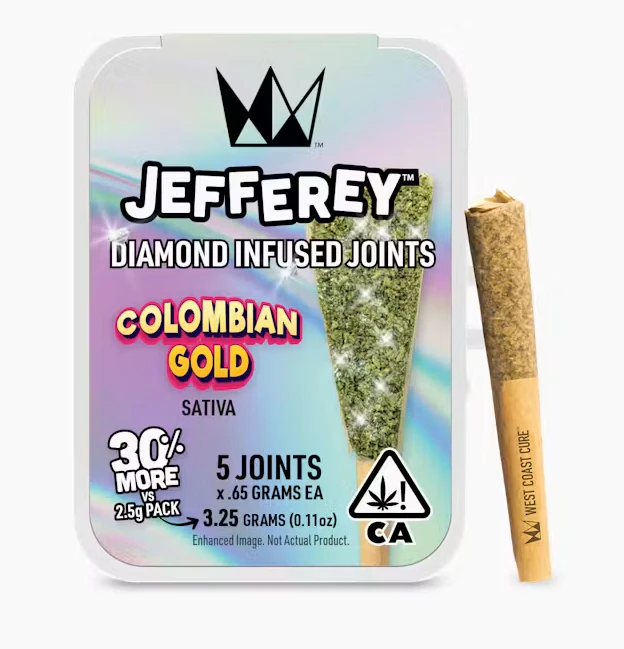 West Coast Cure - WCC .65g Jefferey Infused 5 Pack 2.5g Colombian Gold (S) Main Image
