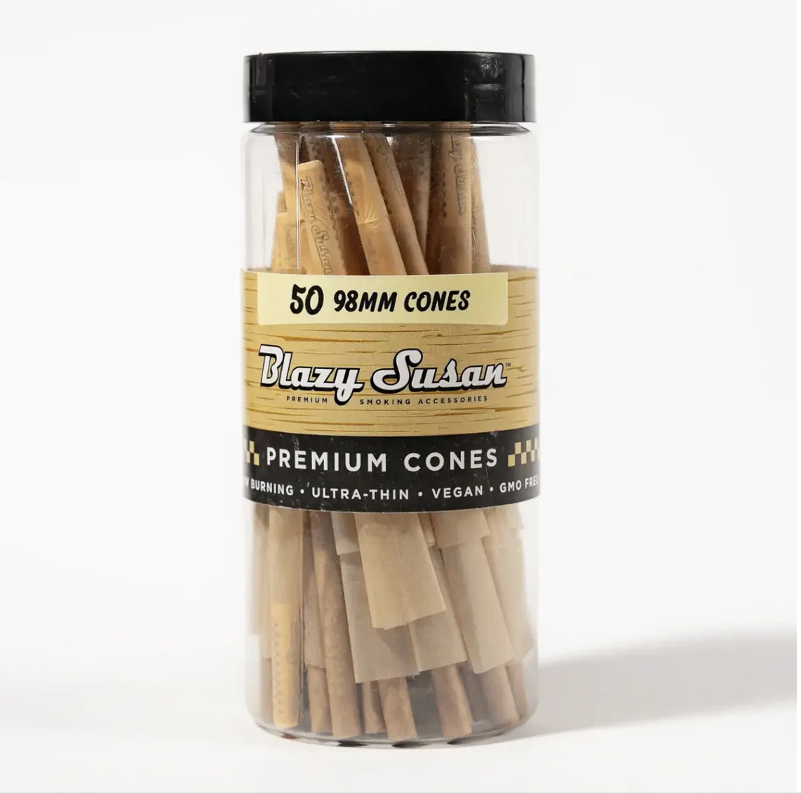 Blazy Susan - Blazy Susan Regular Cones 98mm | 50 ct Unbleached | TAX INCLD Main Image