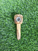 Wood Carved Pipe w/Screen | TAX INCLD