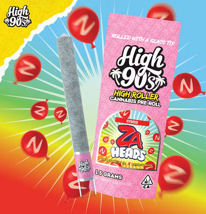 HIGH 90s - Za Heads - 1.5g Glass Tip Pre-roll (High 90s) Main Image