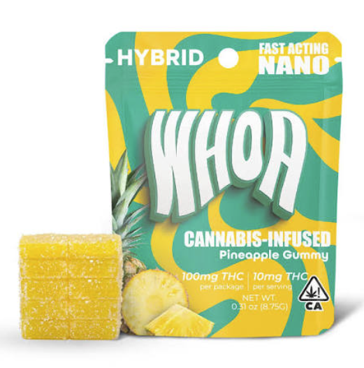 Whoa: WHOA Edibles Gummy 100mg Hybrid Pineapple