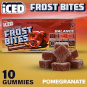 ICED - Gummies - Frostbites - 10mg THC 10mg CBD 10pk - Balance - Pomegranate