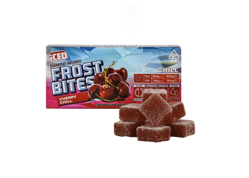 ICED - ICED - Gummies - Frostbites - 10mg THC 5mg CBD 10pk - Chill - Cherry Chill Main Image