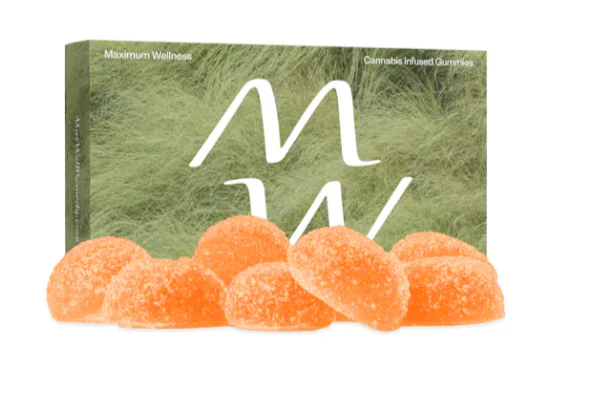 MAXIMUM WELLNESS - THC - 10mg Gummies - Relief + Soothe Tangerine - CBD:CBG:THC 1:2:4 - Edibles Main Image