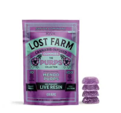 Lost Farms - Lost Farm | Grape x Mendo Purps Resin Gummies| 10mgTHC | 10pk Main Image
