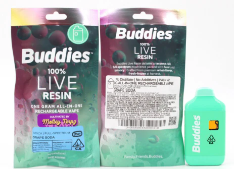Buddies Brand - AIO - PALM - Grape Soda (Live Resin) - 1g (I) - Buddies Main Image