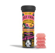 Kiva Lost Farms Live Rosin Gummies Pink Pineapple