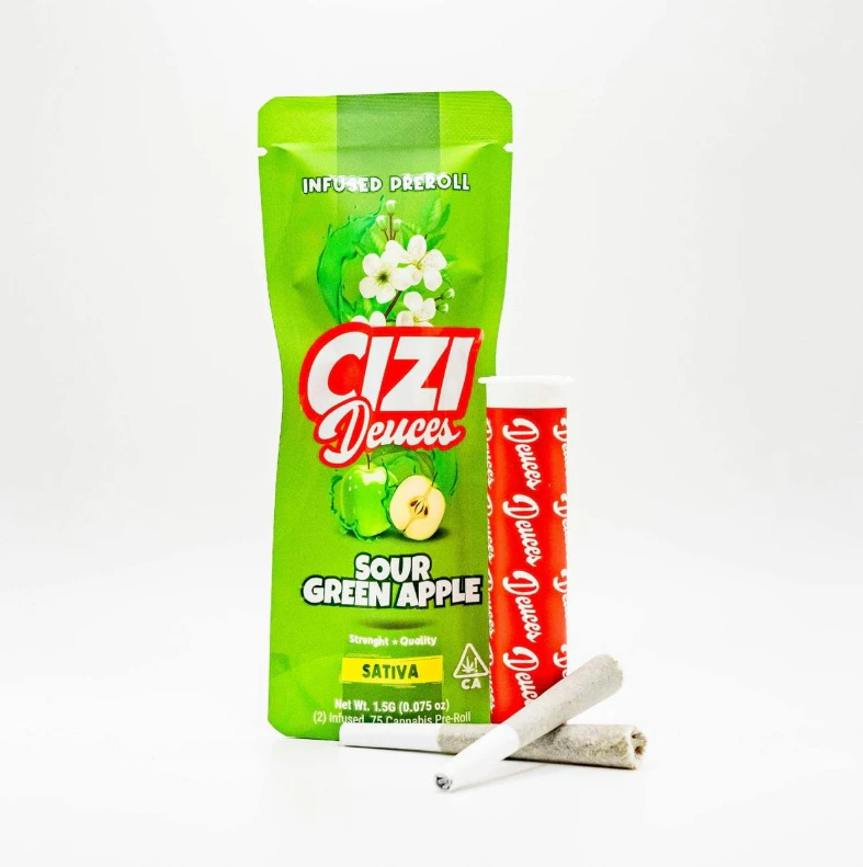 Cizi - Cizi - (2) .75G - Infused Pre-Roll - Sour Green Apple Main Image