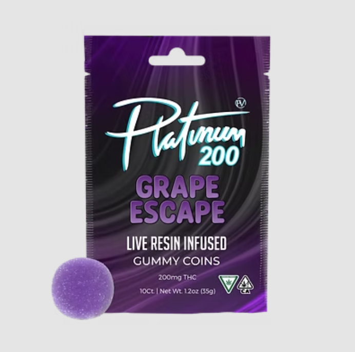 Platinum Vape: Grape Escape - 100mg Live Resin Gummy