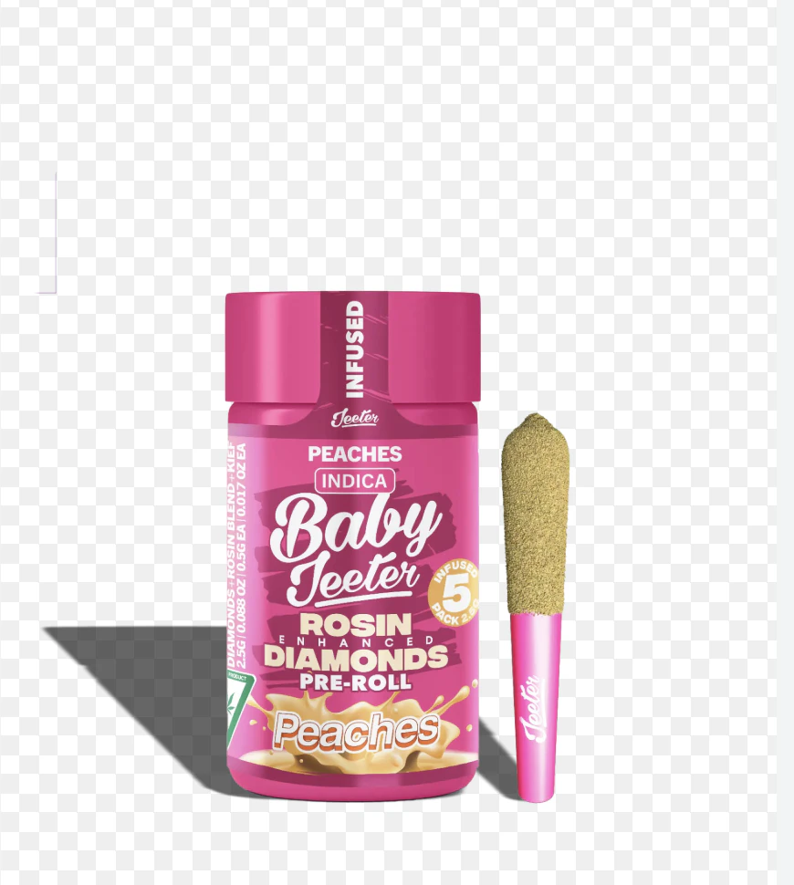 Jeeter - Baby Jeeter | Peaches | infused Preroll | 0.5G x 5 (2.5g) Main Image