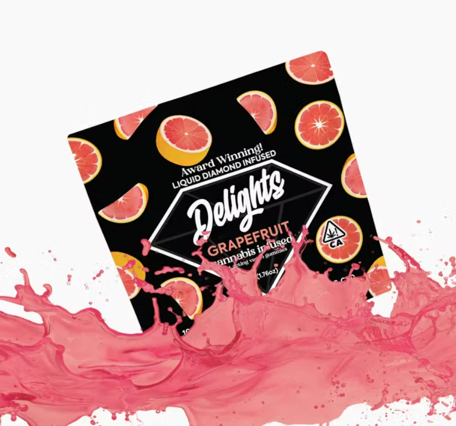 Delights Gummies - Grapefruit - 100mg Liquid Diamond Infused Gummies (Delights) Main Image