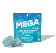 BLUE RAZZLEBERRY Gummies 1:1 CBG/THC MEGA - 100mg
