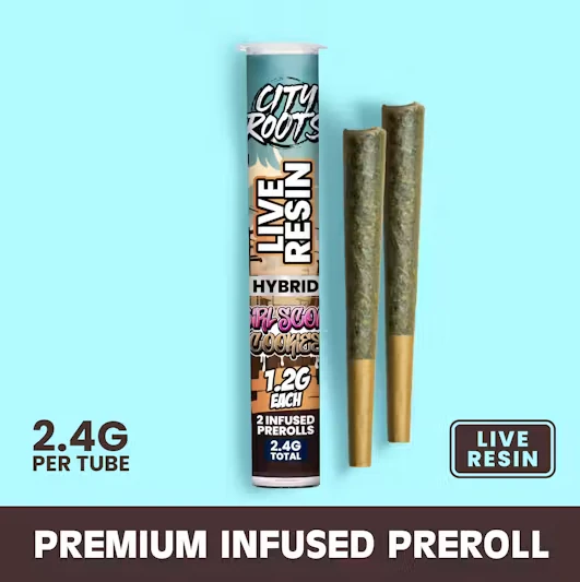 CITY ROOTS - CITY ROOTS: GSC 1.2g Live Resin Pre-Roll 2pk/2.4g (H) Main Image