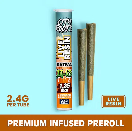 CITY ROOTS - CITY ROOTS: XJ-13 1.2g Live Resin Pre-Roll 2pk/2.4g (S) Main Image