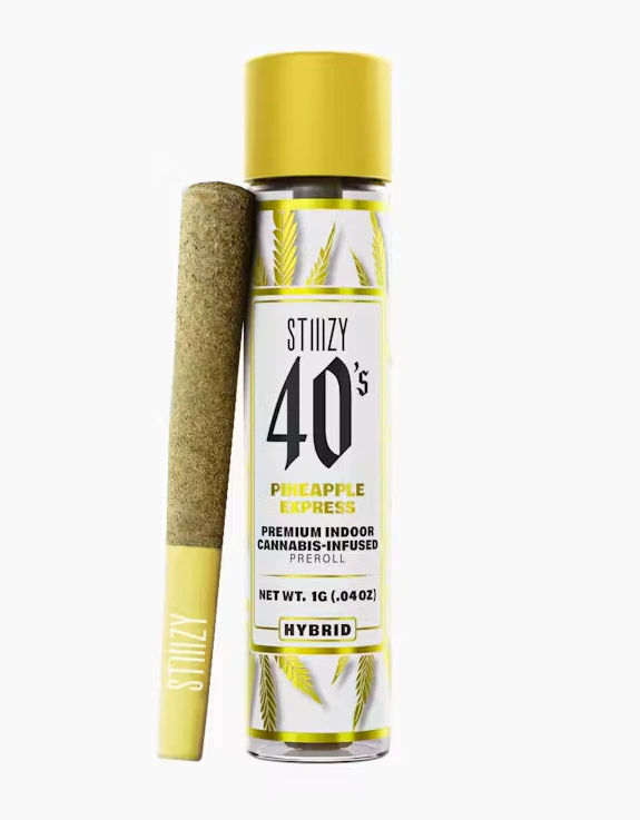 STIIIZY - STIIIZY 1G 40's Infused Preroll PINEAPPLE EXPRESS (H) Main Image