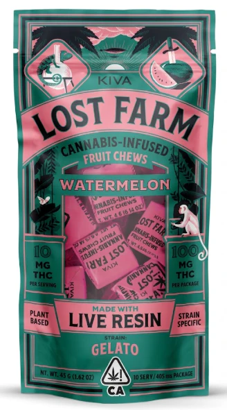 Lost Farms - Lost Farm - Live Resin - Watermelon Gelato - Fruit Chews - 100mg Main Image