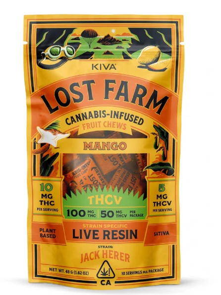Lost Farms - Lost Farm - Live Resin - Mango - Jack Herer - Fruit Chews - 100mg Main Image