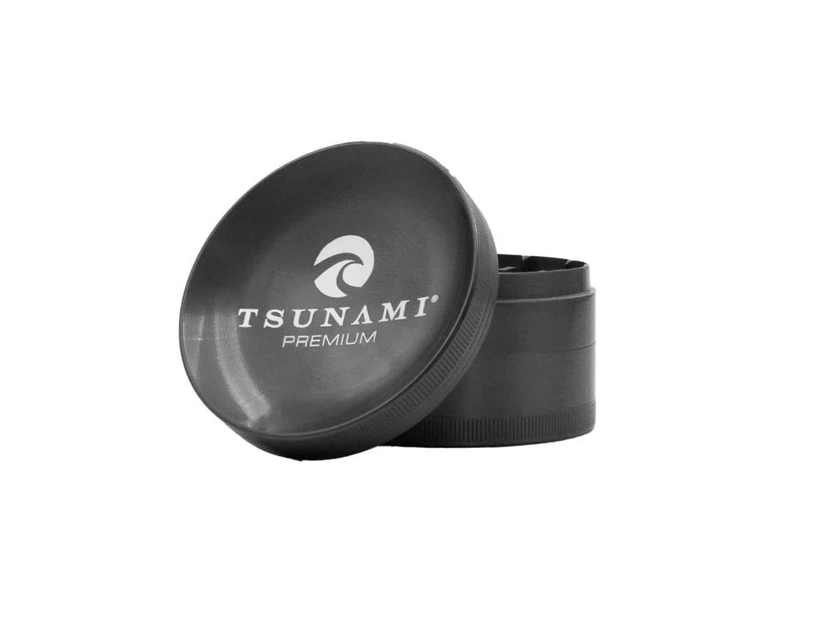 Tsunami - TSUNAMI | Premium Caved Top Grinder | 4 Pc | Gunmetal | 75m Main Image