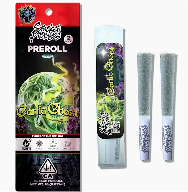 Smoken Promises - [Smoken Promises] Pre-Roll 2 Pack - 1g - Garlic Ghost  (S/H) Main Image