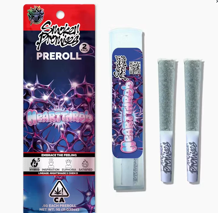 Smoken Promises - [Smoken Promises] Pre-Roll 2 Pack - 1g - HeartThrob (S/H) Main Image