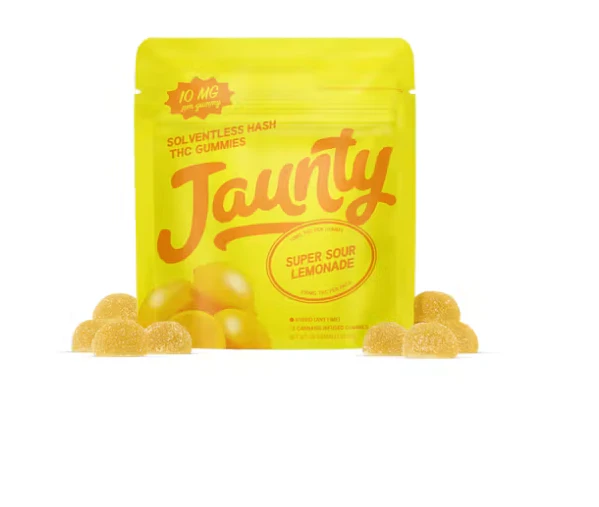 Jaunty - SUPER SOUR LEMONADE SOLVENTLESS HASH 10PK GUMMIES - JAUNTY - 100mg Main Image