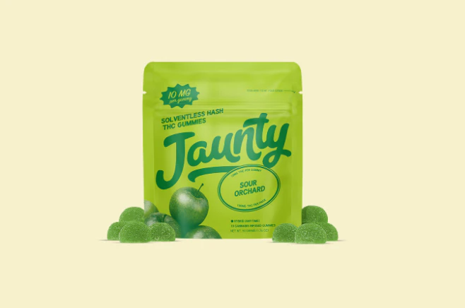 Jaunty - SOUR ORCHARD SOLVENTLESS HASH 10PK GUMMIES - JAUNTY - 100mg Main Image