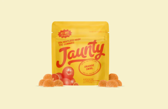 Jaunty - ORANGE SWIRL SOLVENTLESS HASH 10PK GUMMIES - JAUNTY - 100mg Main Image
