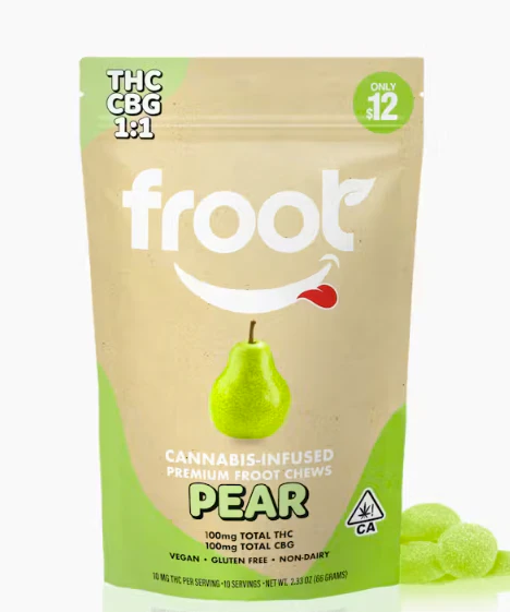 Froot - [Froot] Gummies - 200mg - Pear 1:1 (CBG:THC) Main Image