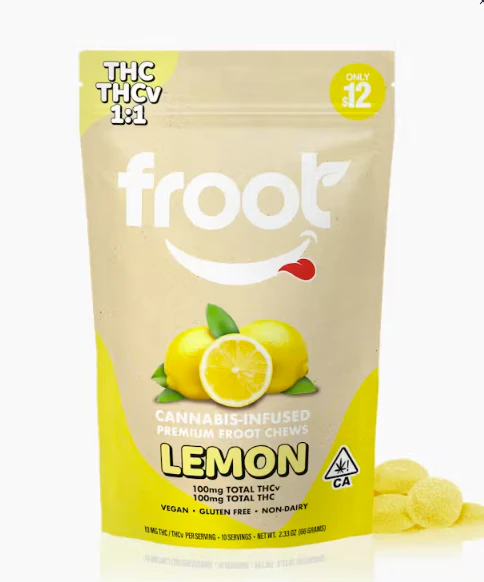 Froot - [Froot] Gummies - 200mg - Lemon 1:1 (THC:THCv) Main Image