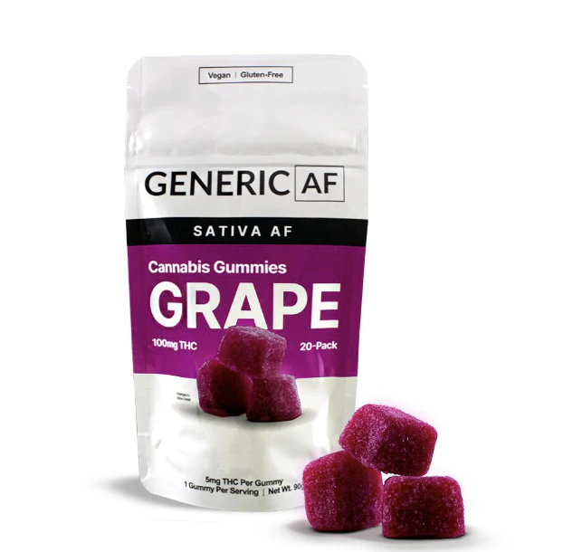 Generic AF - Grape - 100mg Gummies Main Image