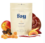 Foy | Good Mood | Peach Gummies | Organic Adaptogens | 1:1:1 THC:CBD:CBC | 100mg | 20pk