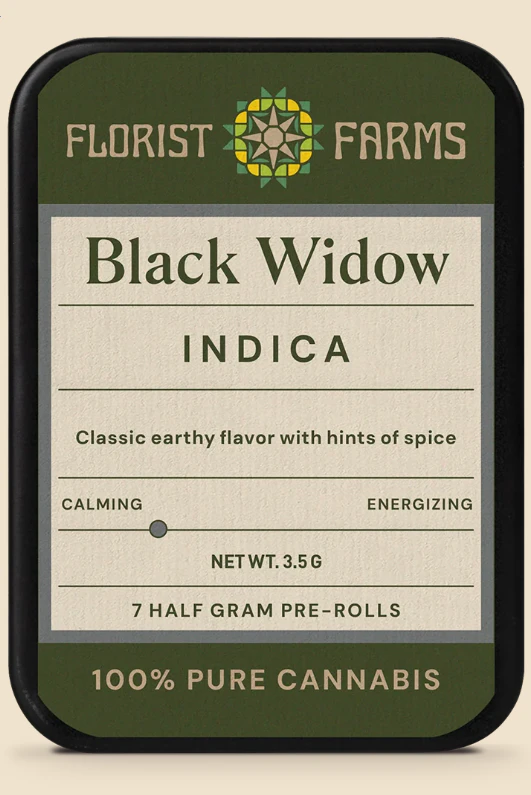 Florist Farms - Florist Farms- Black Widow- 7 x .5g preroll pk Main Image
