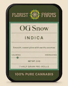 Florist Farms- OG Snow- 7 x .5g preroll pk.