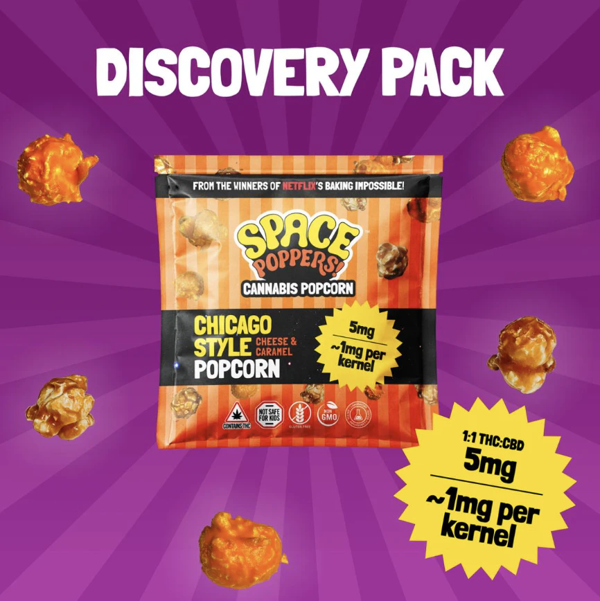 Space Poppers - Chicago Style (Cheese & Caramel) Popcorn | 5mg Space Poppers | TAX INCLD Main Image