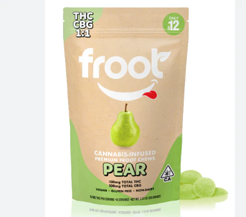 Froot - [Froot] THC:CBD Gummies - 100mg - Pear 1:1 Main Image