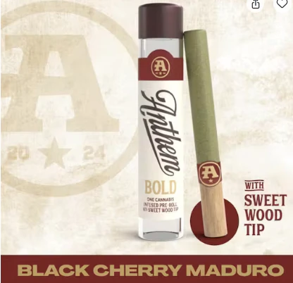 Anthem - Anthem Bold Black | Cherry Maduro | Infused Preroll Wood Tip 1g:Indica Main Image