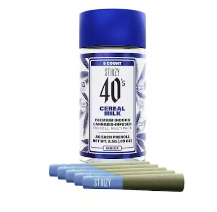 STIIIZY - STIIIZY 40's | Cereal Milk | Premium Infused Pre Roll | 5pk x 0.5g | 2.5g Main Image