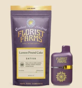 Florist Farms |Lemon Pound Cake | Live Resin All-In-One Vape | 1g