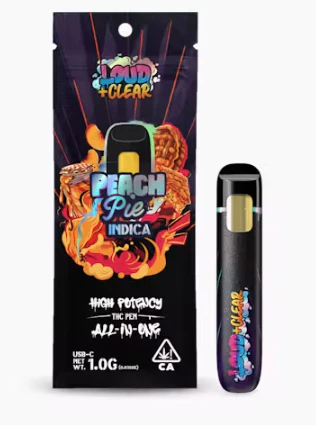 LOUD AND CLEAR - LOUD AND CLEAR | PEACH PIE - AIO | CARTRIDGE | 1G Main Image