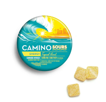 Camino - Camino Sours-Tropical Burst with THCV 10:6 Cannabis-Infused Vegan Gummies-00605 Main Image