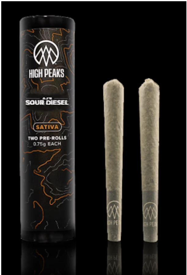 High Peaks - High Peaks | Pre-Roll | Aj's Sour Diesel | 0.5g 2pk Main Image