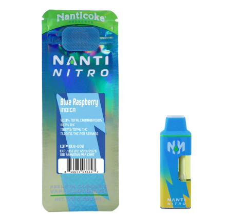 NANTI NITRO - Blue Raspberry 2g AIO - Indica | Nanti Nitro Main Image
