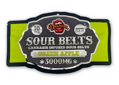 Green Apple - 3000mg Cannabis Infused Sour Belts (Devour)