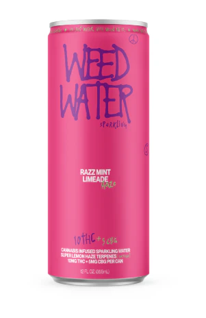 Weed Water - Raspberry Mint Limeade Haze - 10MG Sparkling Beverage Main Image