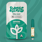 Potters 1G Blue Razz Live Resin Cartridge