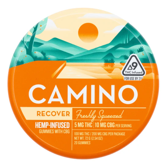 Camino - Camino - Recover - Freshly Squeezed - 5THC:10CBG - Gummies - 20pk - 100mg Main Image